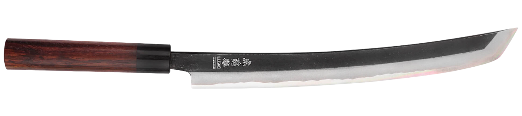 Couteau japonais artisanal Wusaki Sakimaru BS1 lame San Maï 30cm