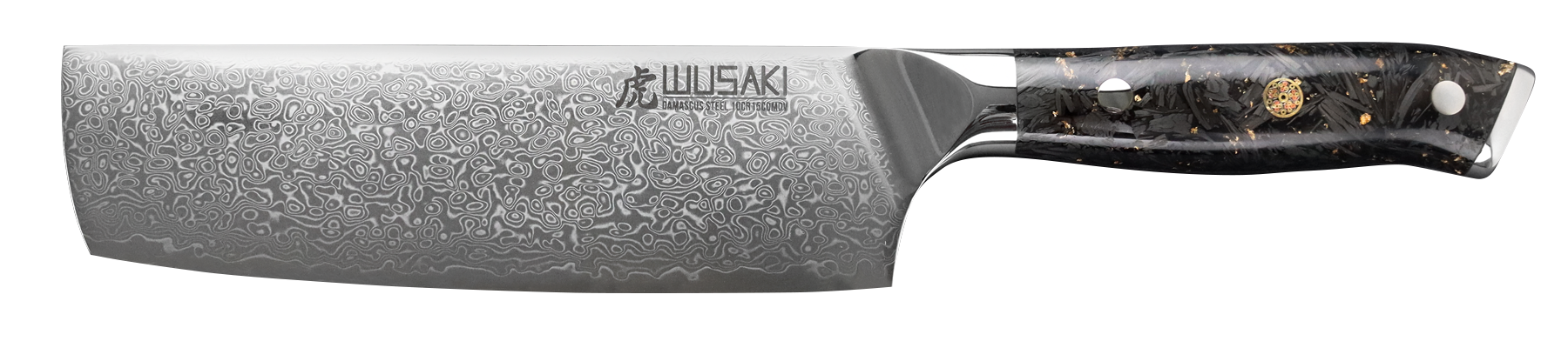 Couteau nakiri Sakin Damas 10Cr 17cm