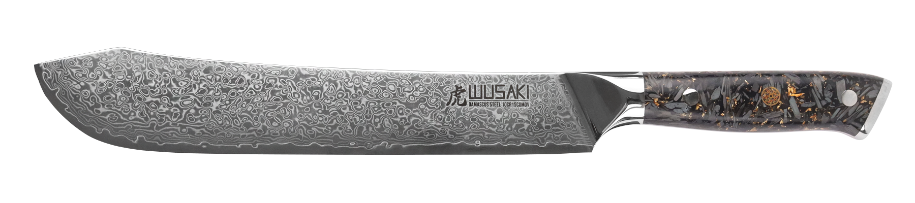 Couteau de boucher Sakin Damas 10Cr 22cm