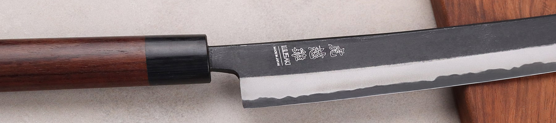 Couteau japonais artisanal Wusaki Sakimaru BS1 lame San Maï