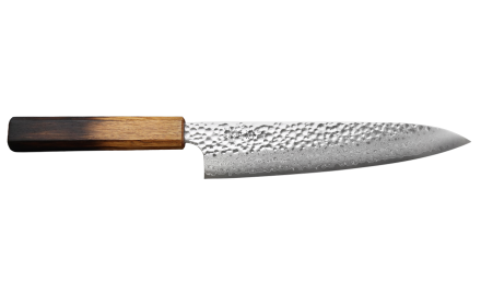 Couteau japonais artisanal Wusaki Yaketa VG10 damas chef 20cm