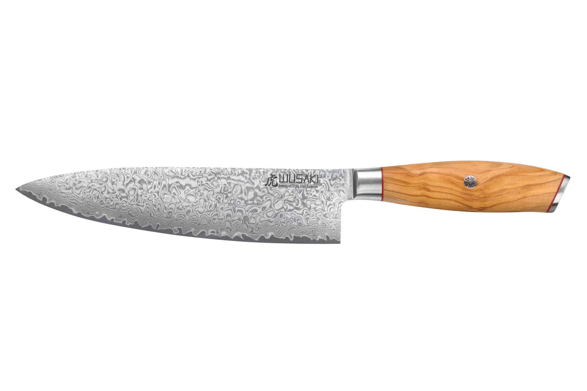 Couteau damas Wusaki Fujiko 10CR chef lame 20cm