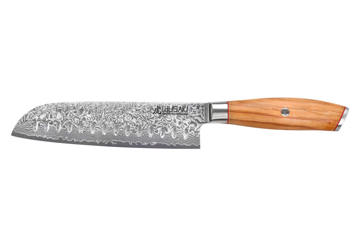 Couteau damas Wusaki Fujiko 10CR santoku lame 18cm