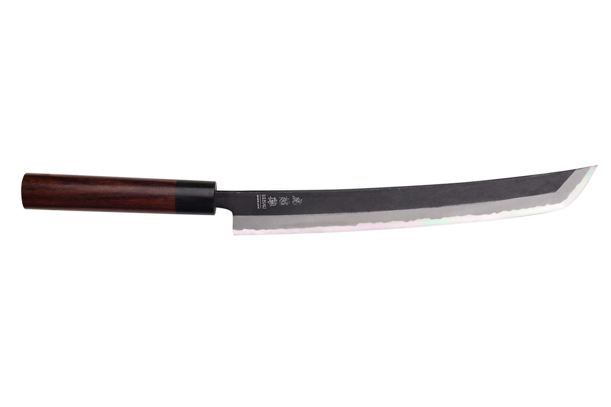 Couteau japonais artisanal Sakimaru BS1 lame San Maï 27cm