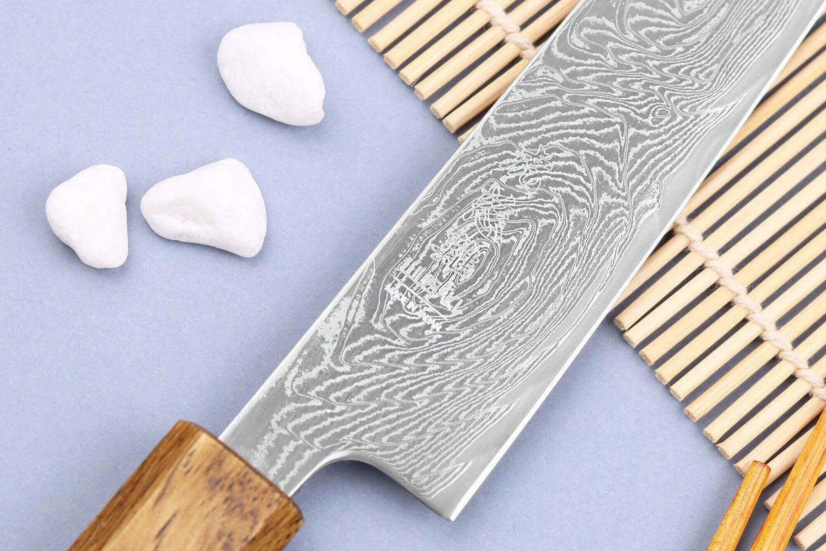 Couteau sujihiki japonais artisanal Unagi AUS10 24cm