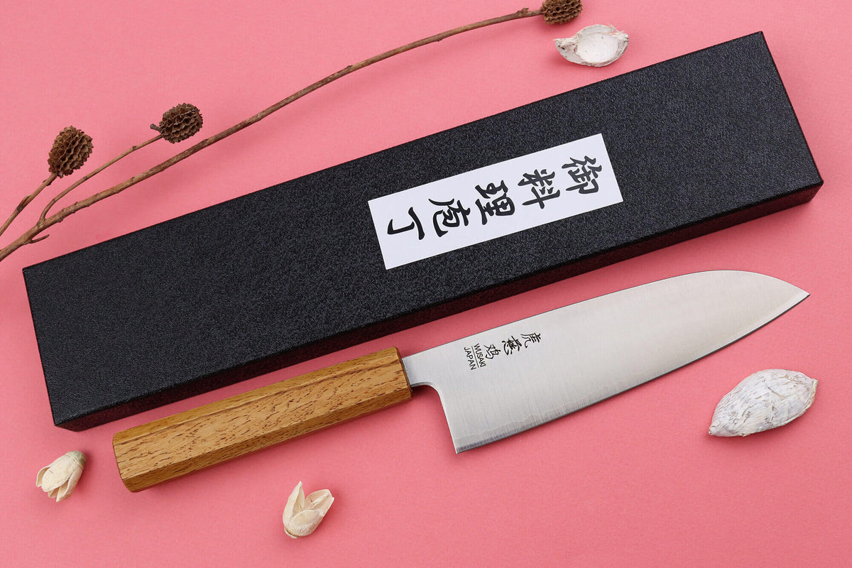 Couteau santoku japonais artisanal 16,5cm Migaki G3
