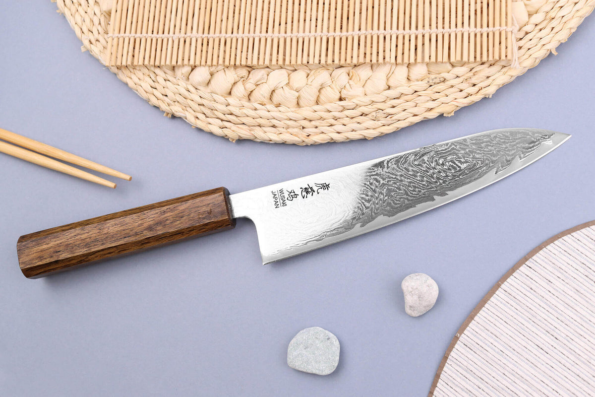Couteau de chef japonais artisanal 18cm Unagi AUS10