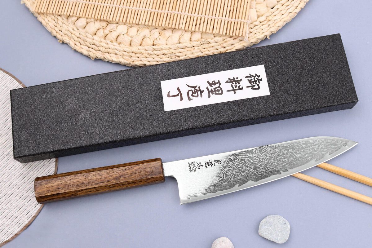 Couteau de chef japonais artisanal 18cm Unagi AUS10