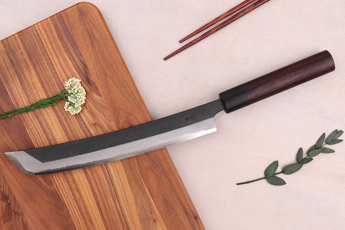 Handcrafted Japanese Knife Wusaki Sakimaru BS1 San Mai Blade 24cm