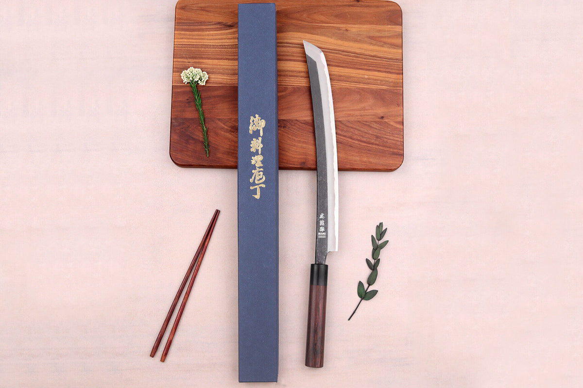 Handcrafted Japanese Knife Wusaki Sakimaru BS1 San Mai Blade 30cm