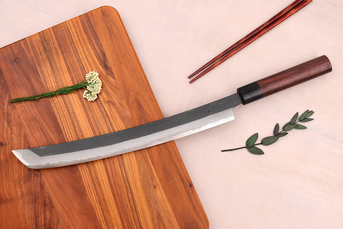 Handcrafted Japanese Knife Wusaki Sakimaru BS1 San Mai Blade 30cm
