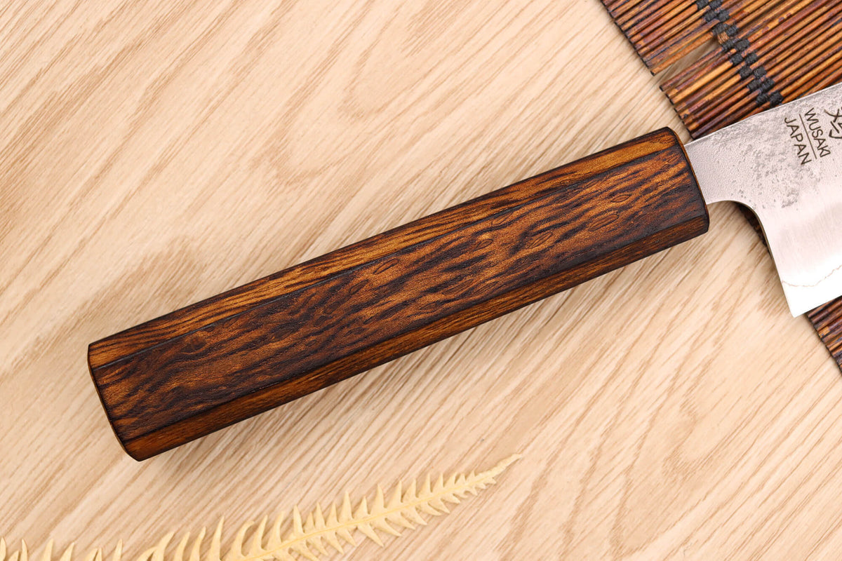Handcrafted Japanese Bunka Knife Yoshi G3 Oak 17cm