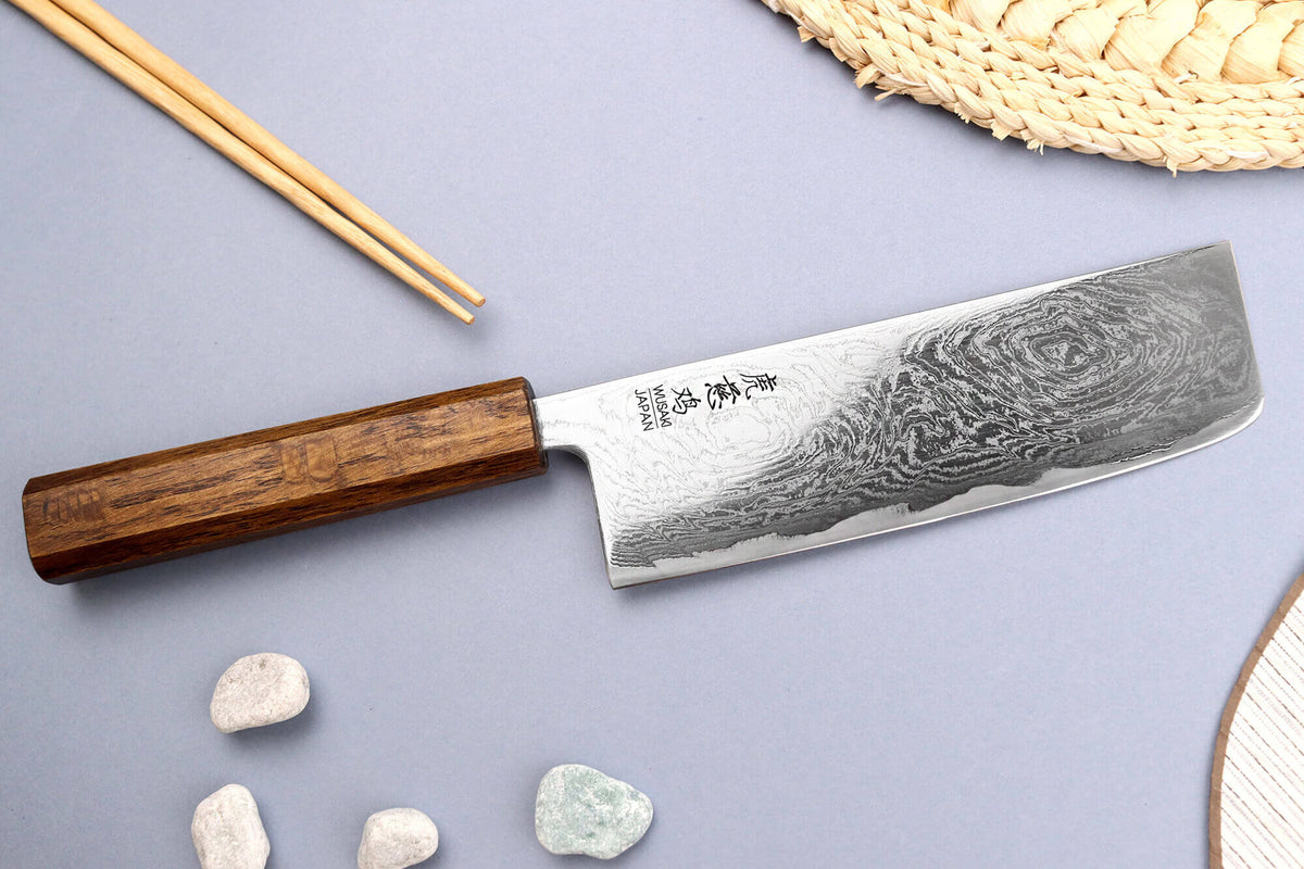 Couteau nakiri japonais artisanal 16,5cm Unagi AUS10