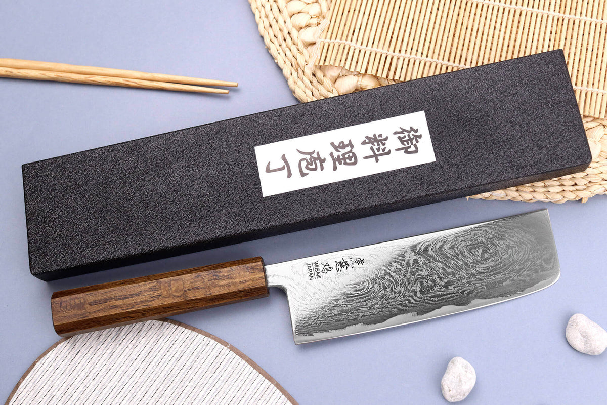Couteau nakiri japonais artisanal 16,5cm Unagi AUS10