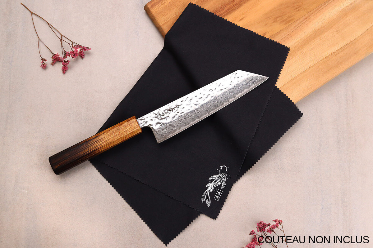 Chiffon microfibre de nettoyage pour couteau de cuisine - Les Decoupeurs
