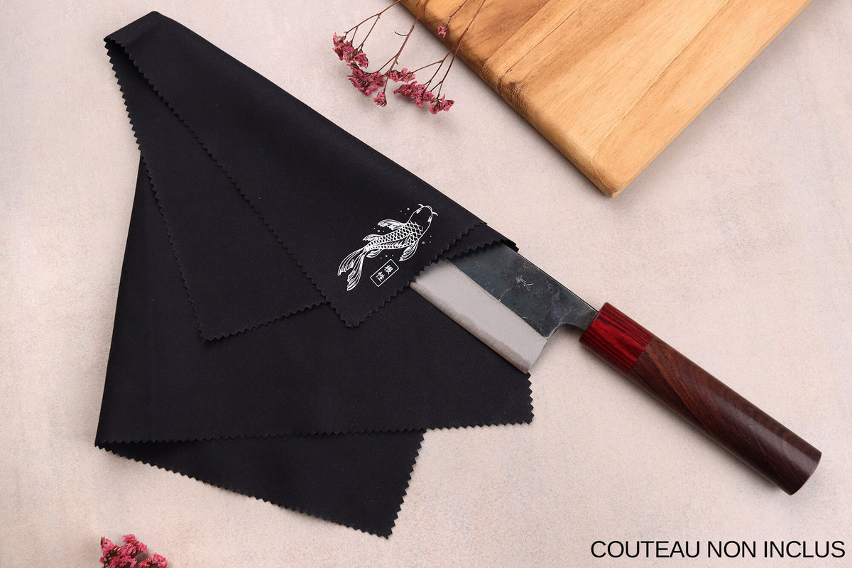 Chiffon microfibre de nettoyage pour couteau de cuisine - Les Decoupeurs
