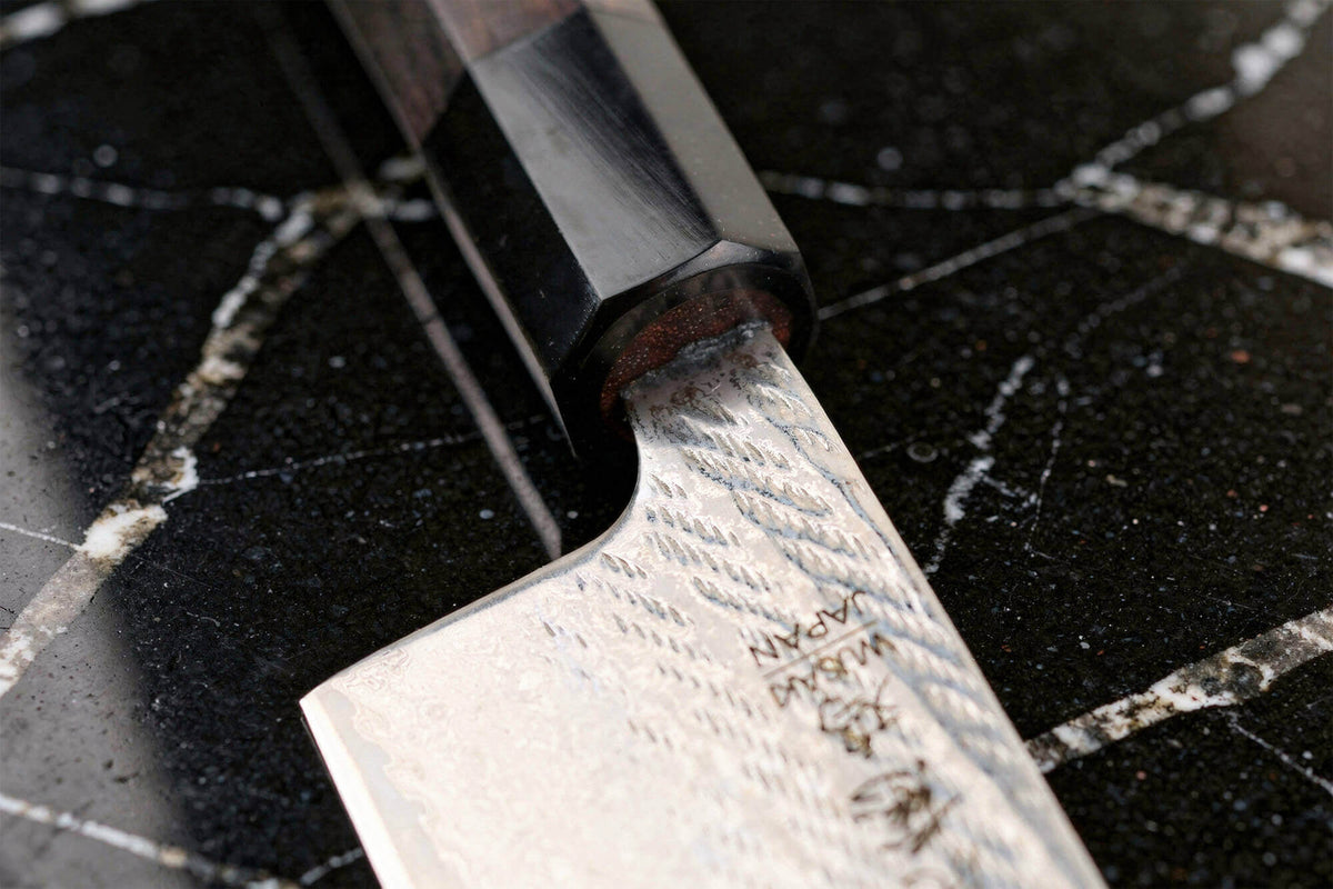 Handcrafted Japanese Santoku Knife 16.5cm Kuronawa G3 Damascus