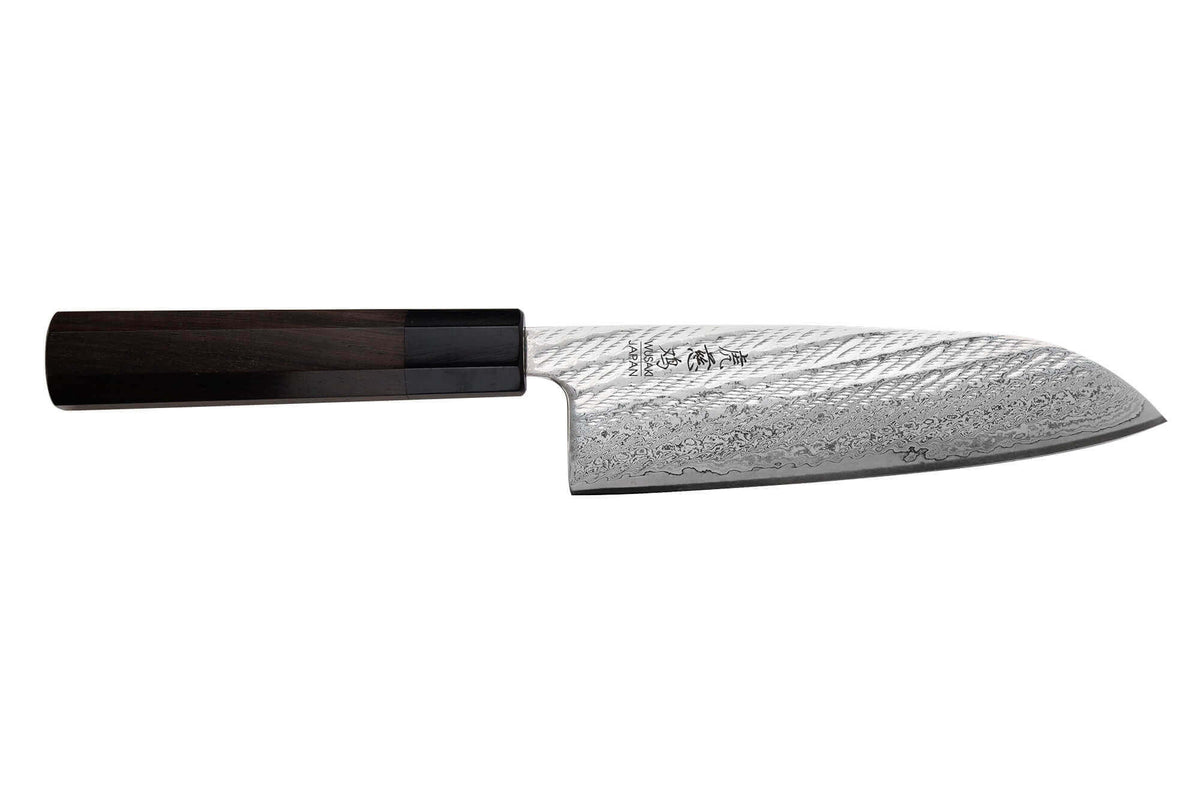 Handcrafted Japanese Santoku Knife 16.5cm Kuronawa G3 Damascus