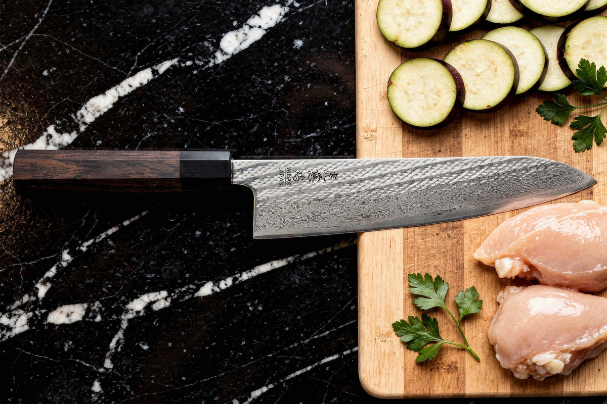 Handcrafted Japanese Chef's Knife 21cm Kuronawa G3 Damascus