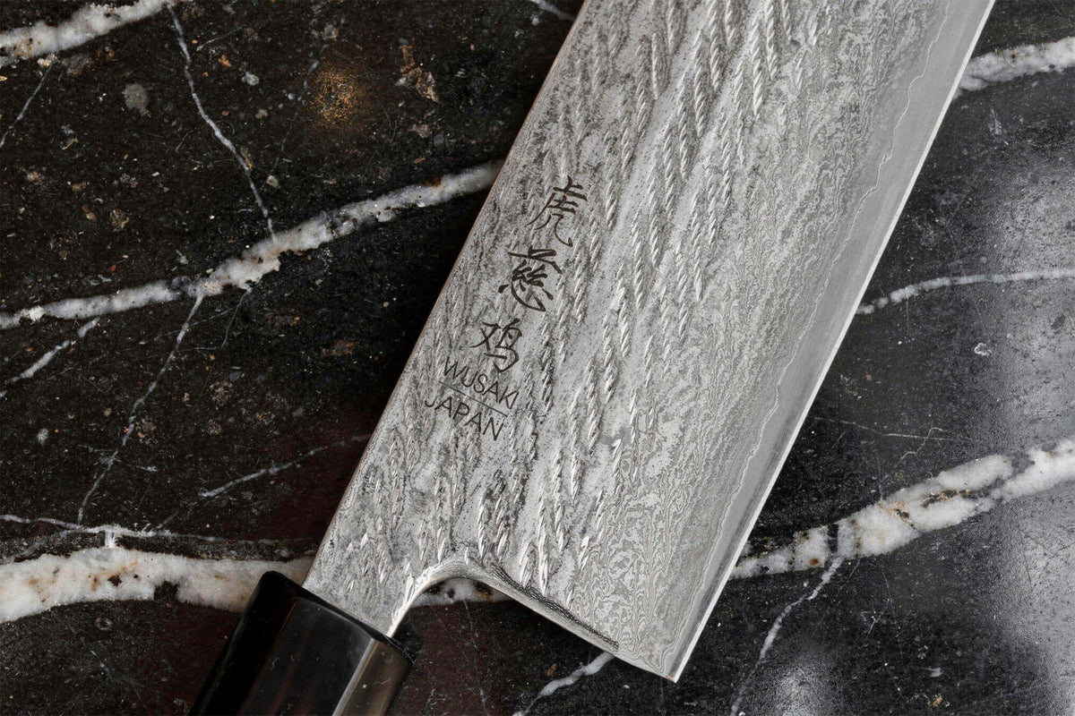 Handcrafted Japanese Nakiri Knife 16.5cm Kuronawa G3 Damascus