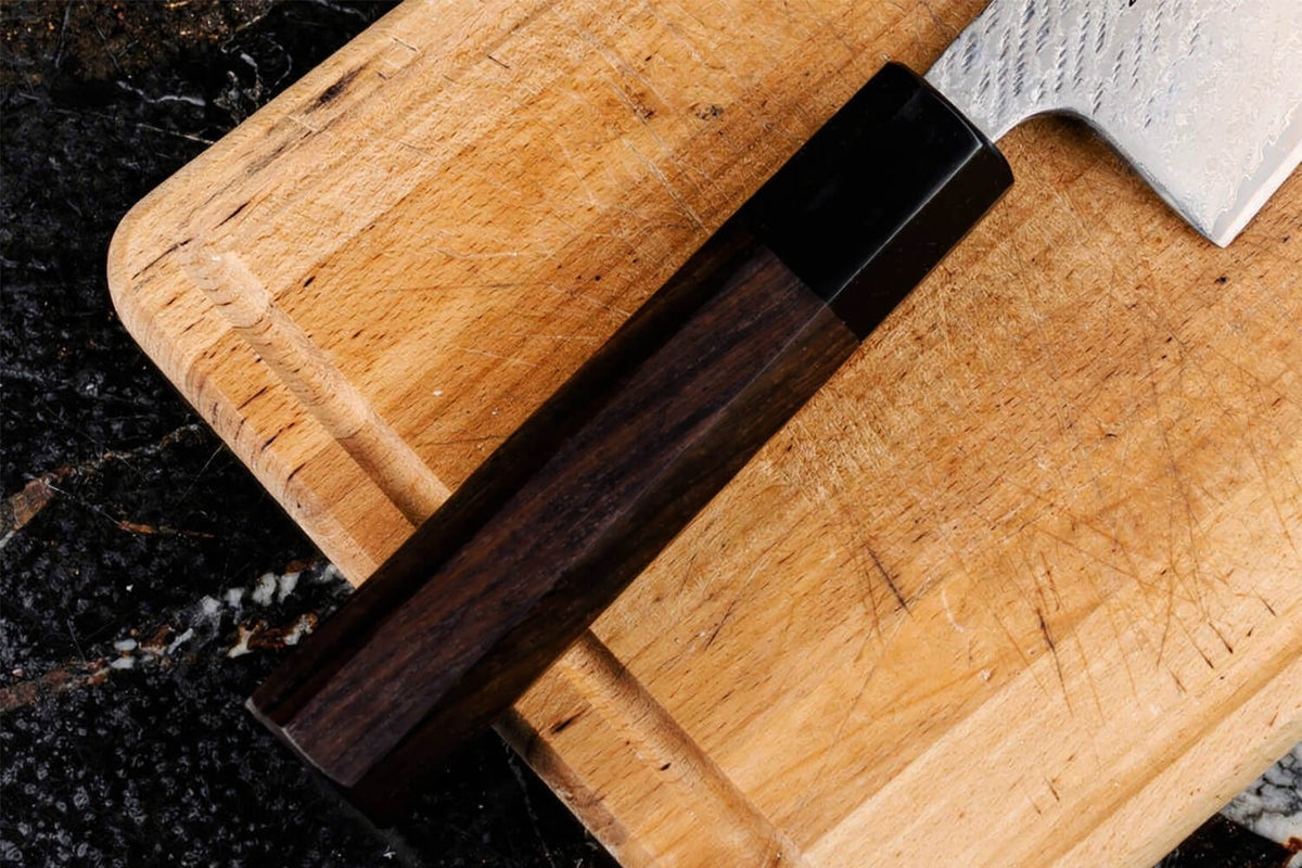 Handcrafted Japanese Nakiri Knife 16.5cm Kuronawa G3 Damascus