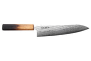 Couteau de cuisine japonais 21 cm artisanal Wusaki Nawame AUS10 damas - Wusaki