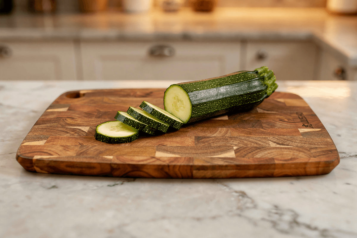 Cutting Board with Hanging Hole 35x24cm Acacia Checkerboard