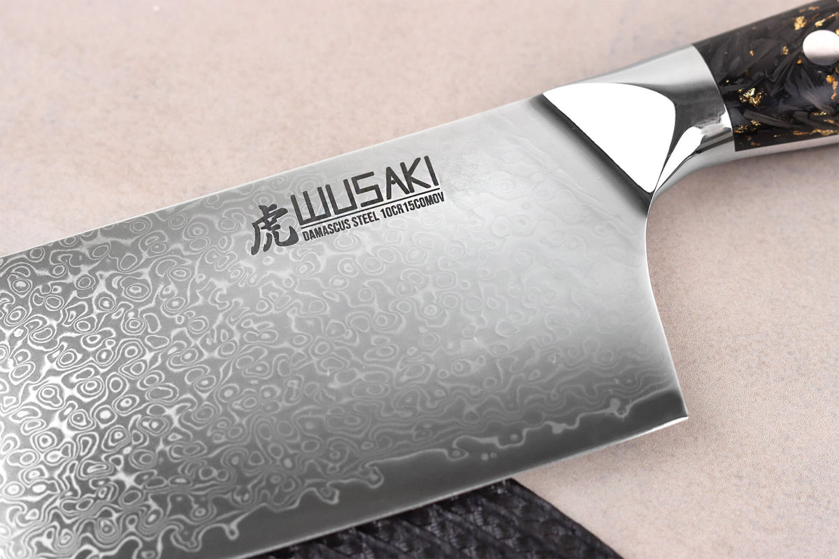 Couteau de chef chinois Sakin Damas 10Cr 19cm