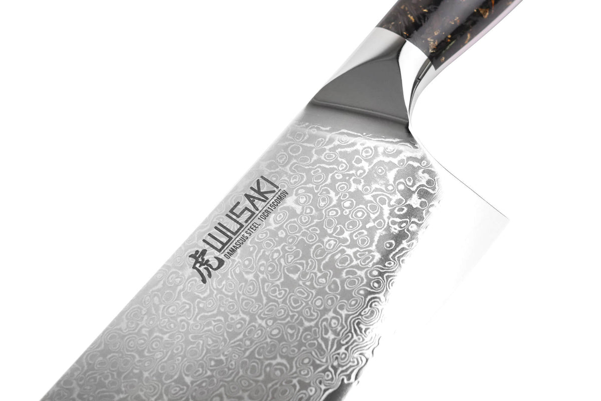 Couteau de chef chinois Sakin Damas 10Cr 19cm