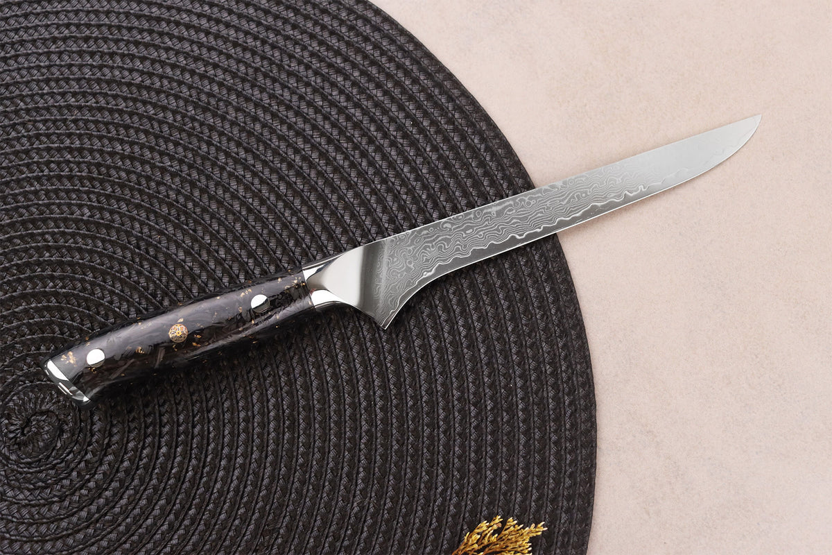 Sakin Damascus 10Cr Boning Knife 15cm