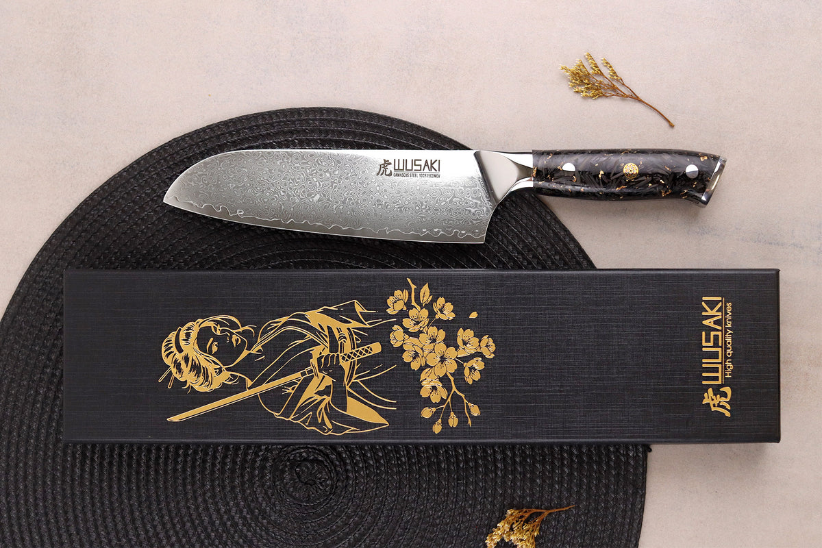 Couteau santoku Sakin Damas 10Cr 17cm