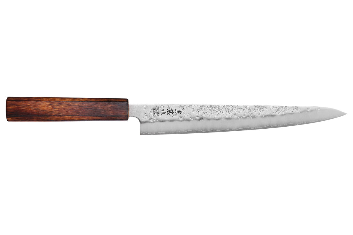 Couteau sujihiki japonais artisanal 24cm Yoshi G3