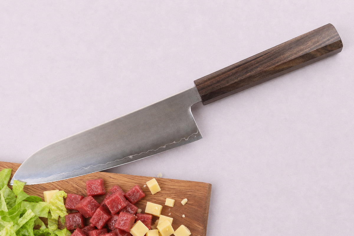 Handcrafted Japanese Santoku Knife Wusaki Hikari SLD 17cm