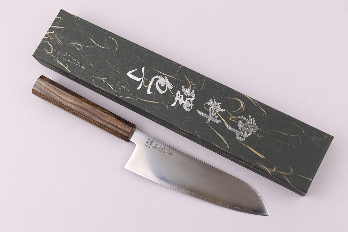 Handcrafted Japanese Santoku Knife Wusaki Hikari SLD 17cm