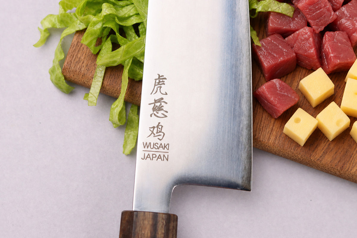 Handcrafted Japanese Santoku Knife Wusaki Hikari SLD 17cm