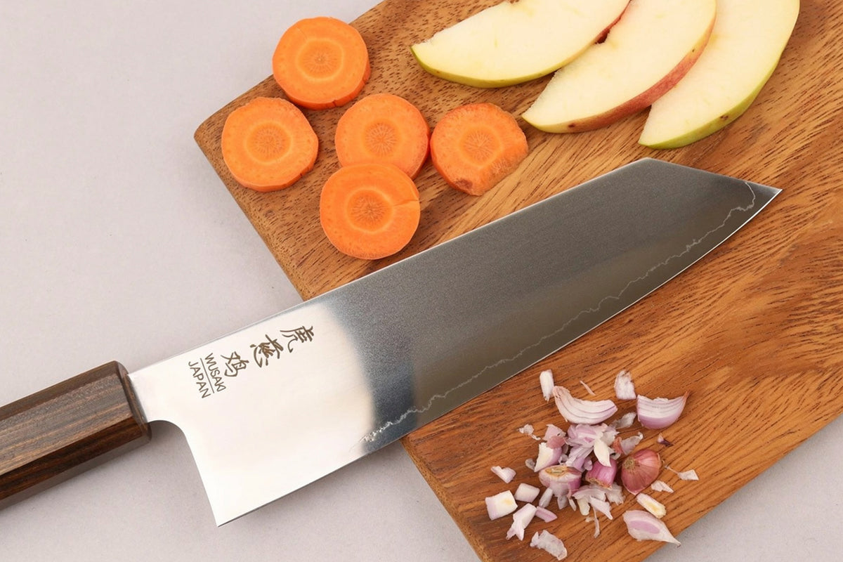 Couteau santoku kiritsuke japonais artisanal 17,5cm Wusaki Hikari SLD