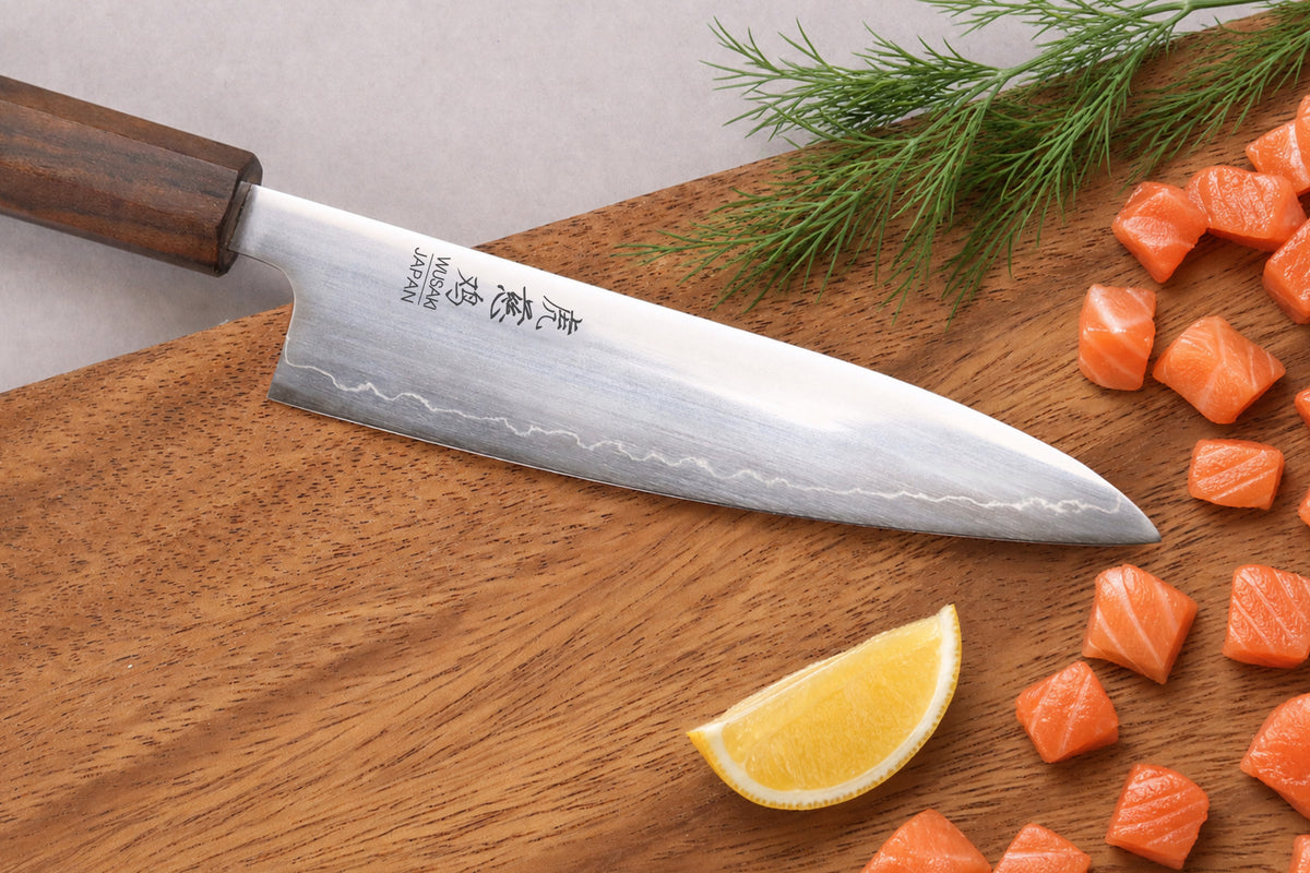 Handcrafted Japanese Utility Knife Wusaki Hikari SLD 13cm