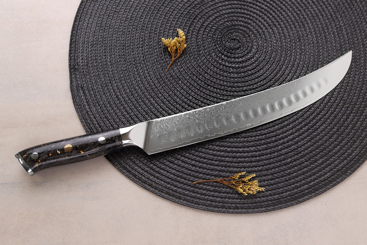 Sakin Damascus 10Cr Carving Knife 25cm