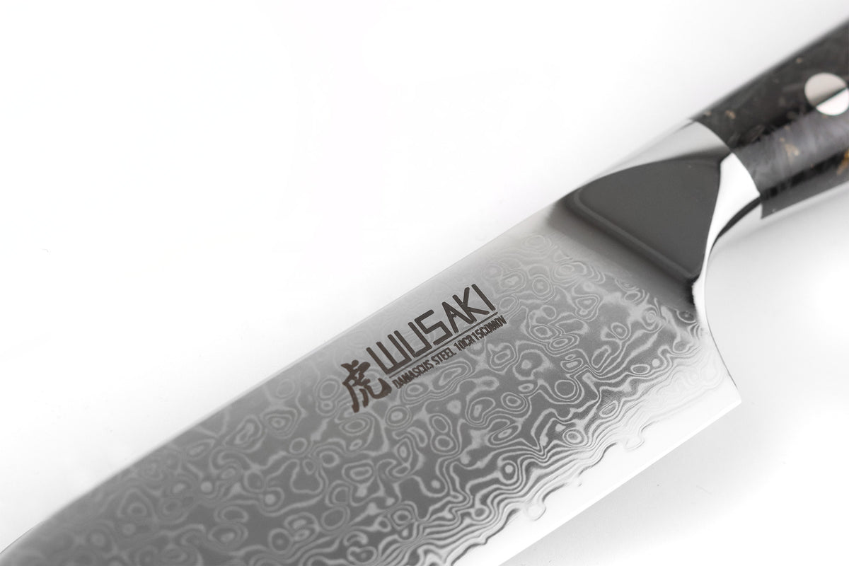 Couteau ko-santoku Sakin Damas 10Cr 13cm