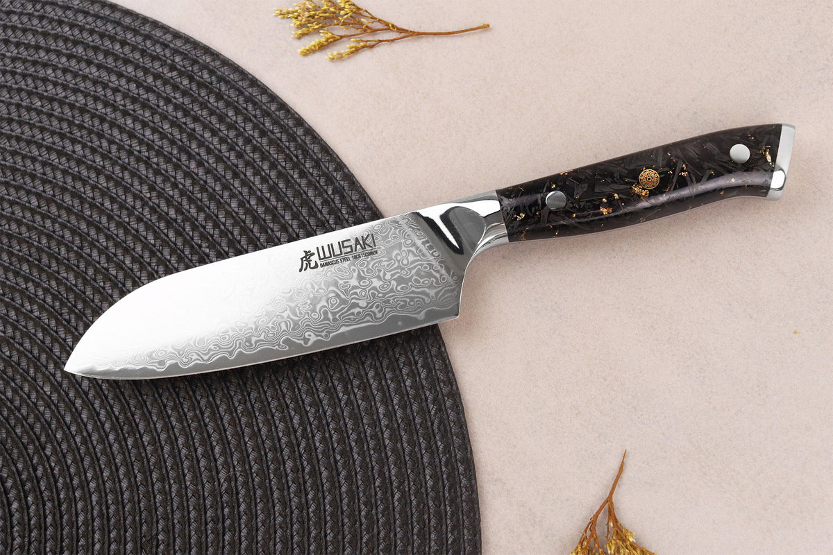 Couteau ko-santoku Sakin Damas 10Cr 13cm