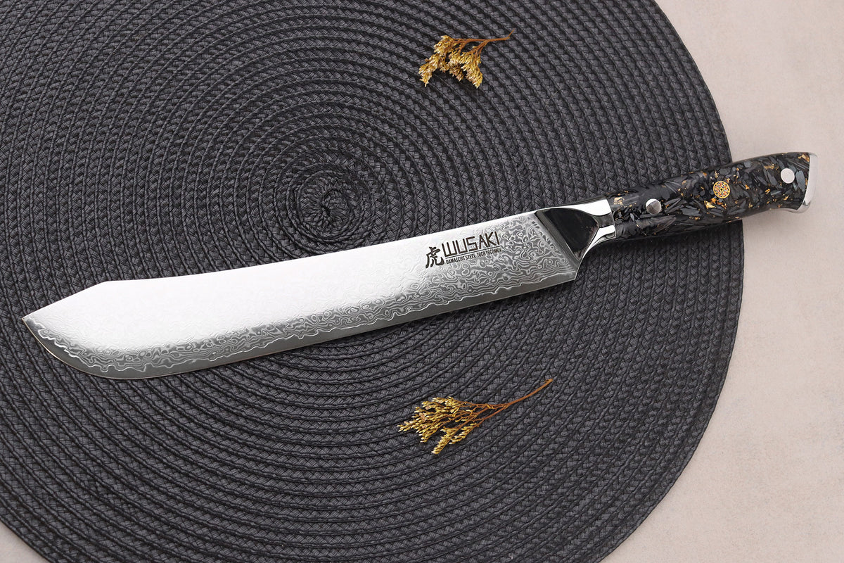 Couteau de boucher Sakin Damas 10Cr 22cm