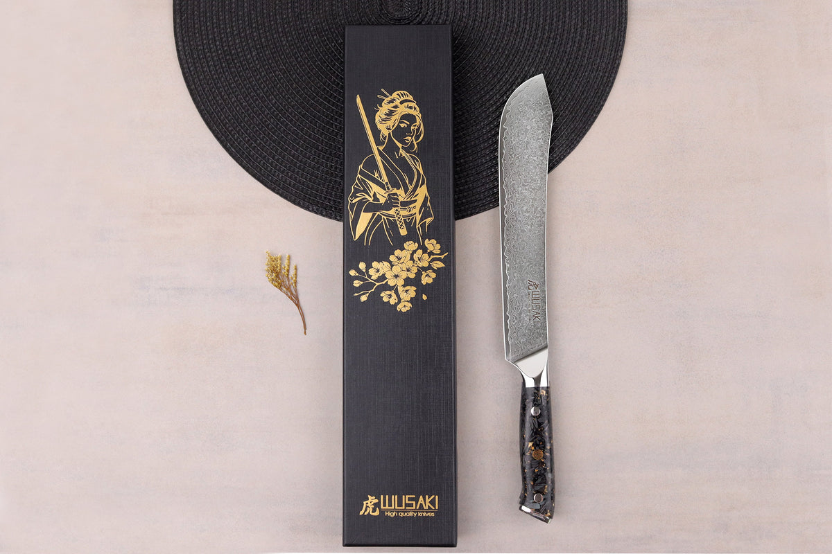 Couteau de boucher Sakin Damas 10Cr 22cm