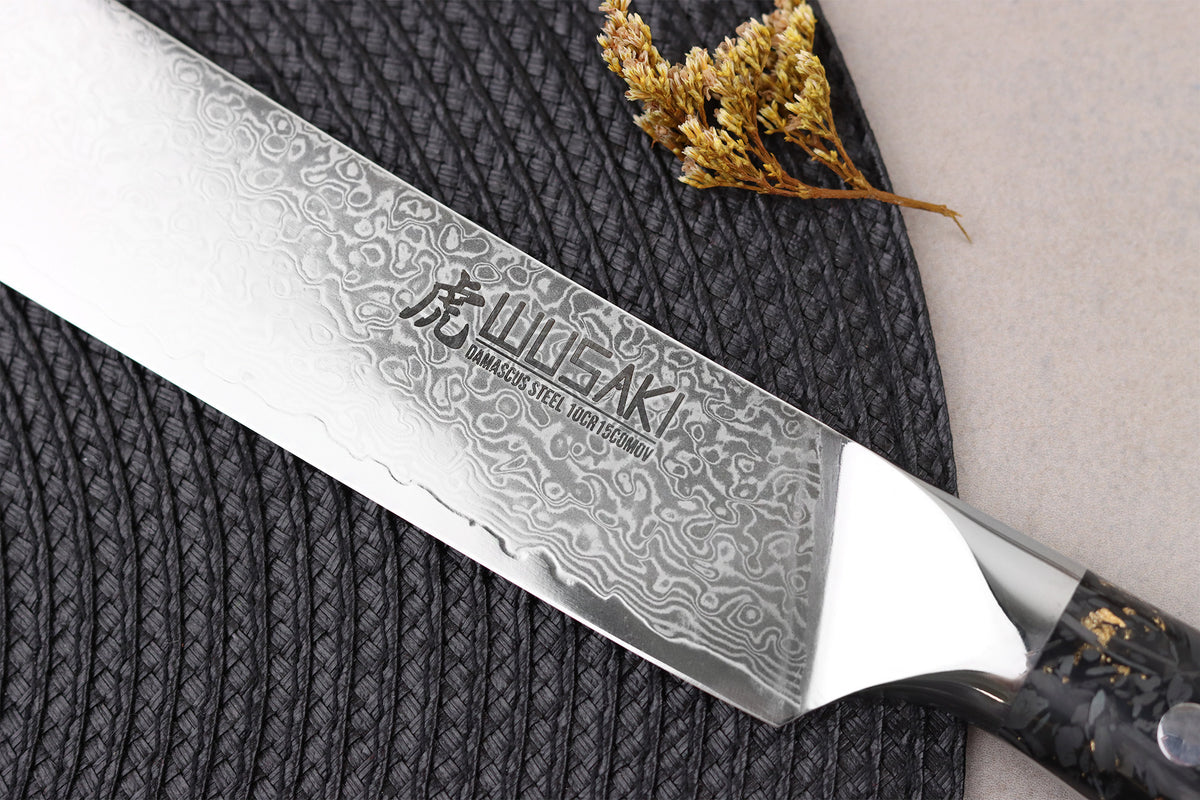 Couteau de boucher Sakin Damas 10Cr 22cm