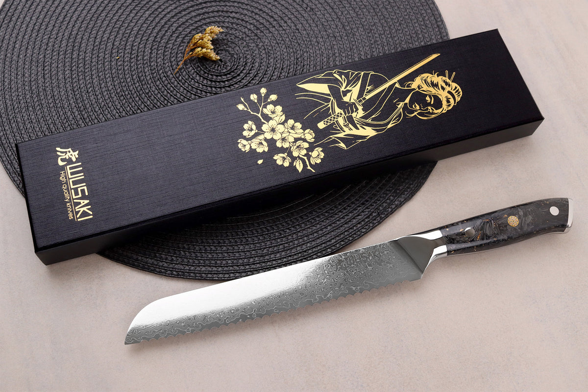 Sakin Damascus 10Cr Bread Knife 20cm