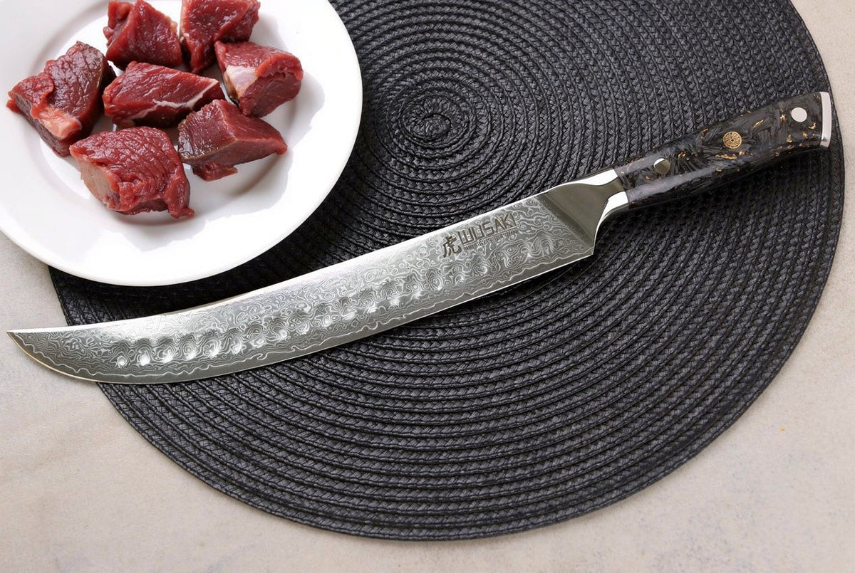 Sakin Damascus 10Cr Carving Knife 25cm