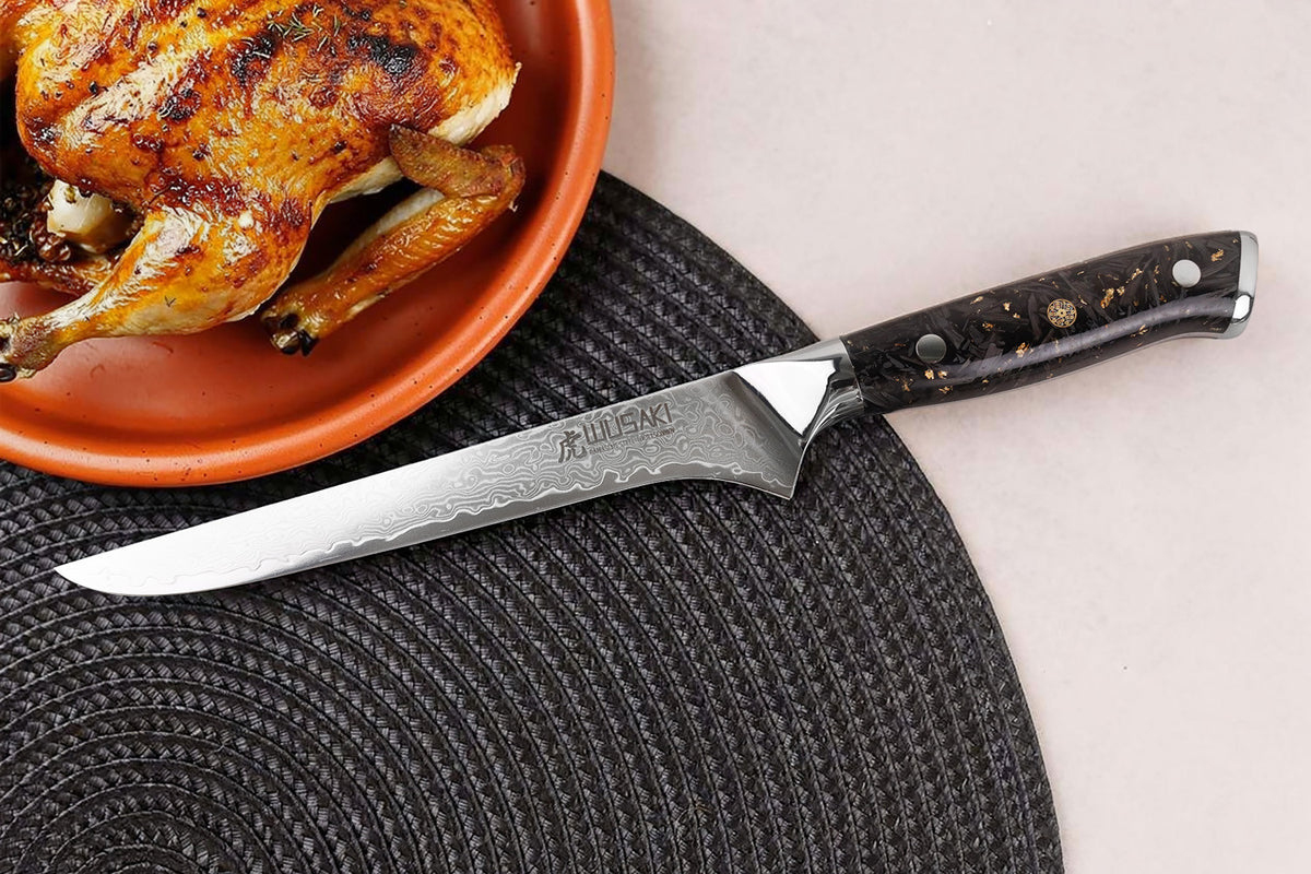 Sakin Damascus 10Cr Boning Knife 15cm