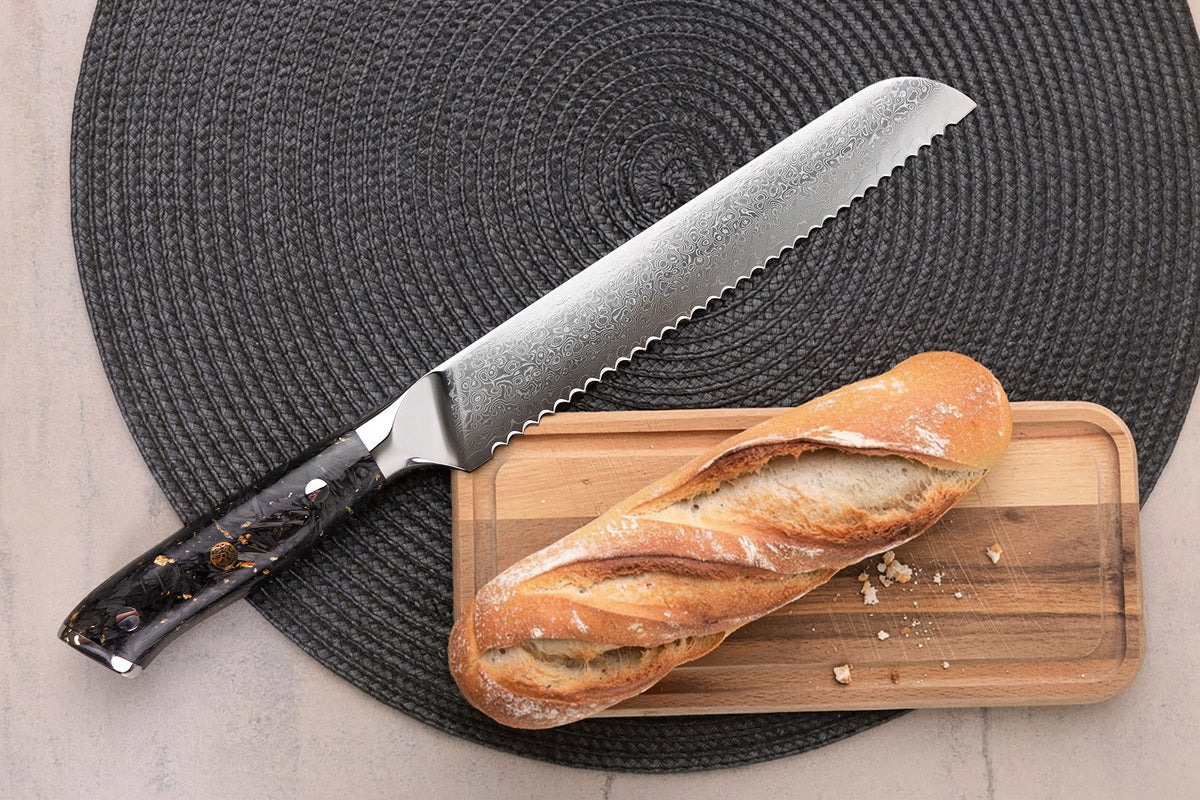 Sakin Damascus 10Cr Bread Knife 20cm