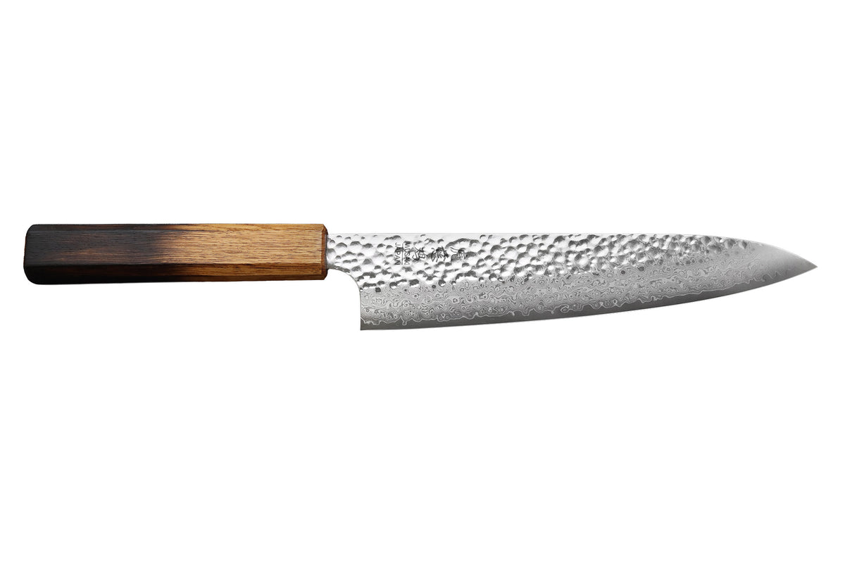 Couteau japonais artisanal Yaketa VG10 damas chef 20cm