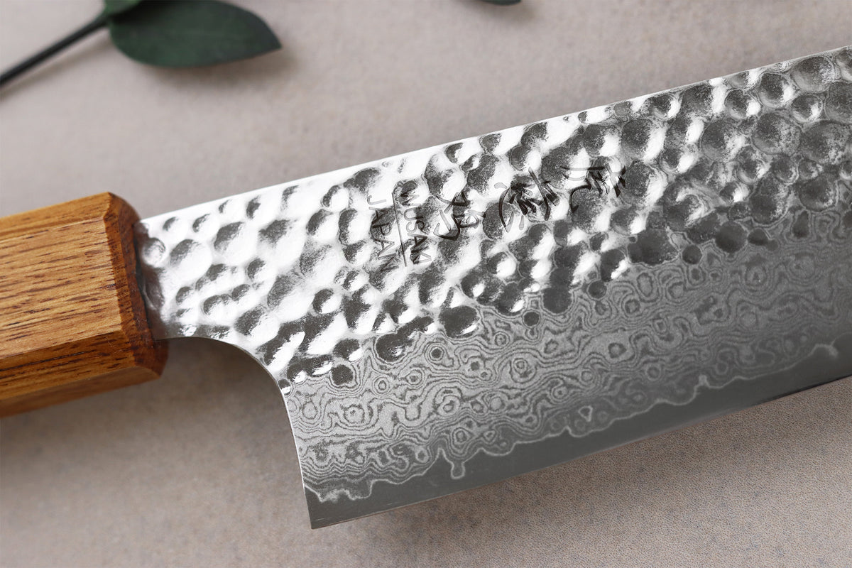 Couteau japonais artisanal Yaketa VG10 damas chef 20cm