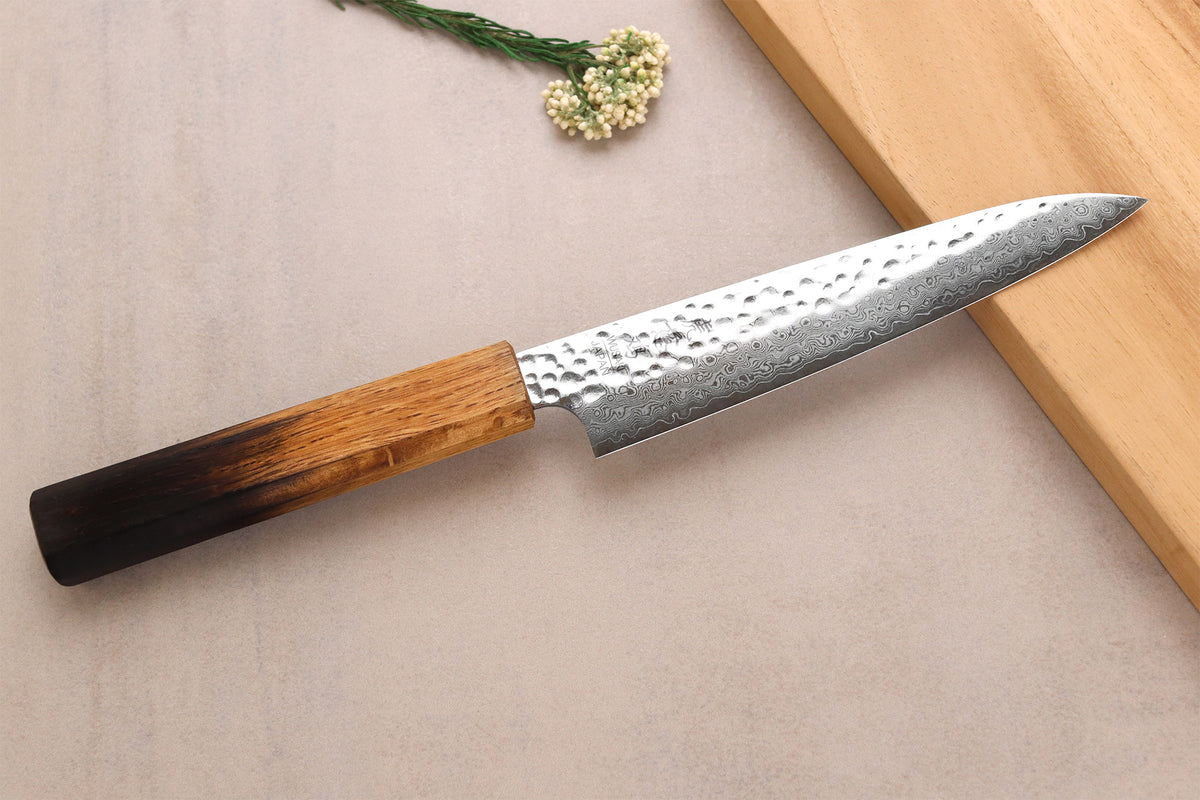 Couteau japonais artisanal Yaketa VG10 damas universel 15cm